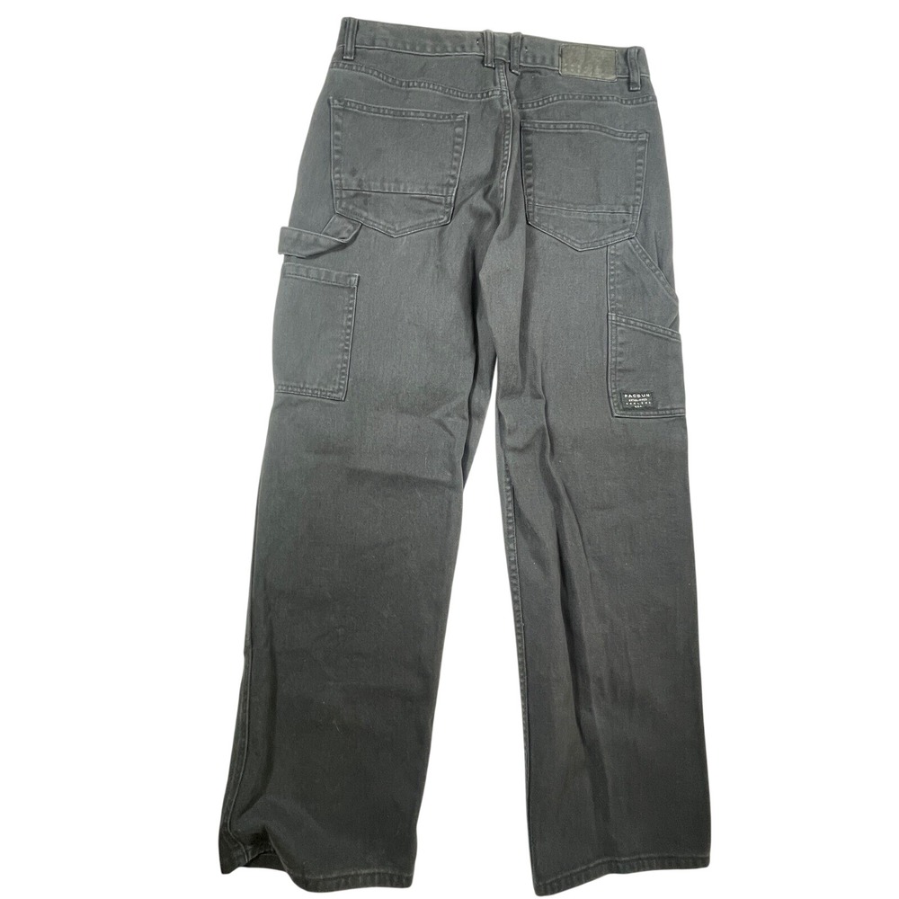 PacSun‎ Carpenter Jeans Black/dk Gray Utility Workwear Style Denim Pants Size 30 - Picture 3 of 9